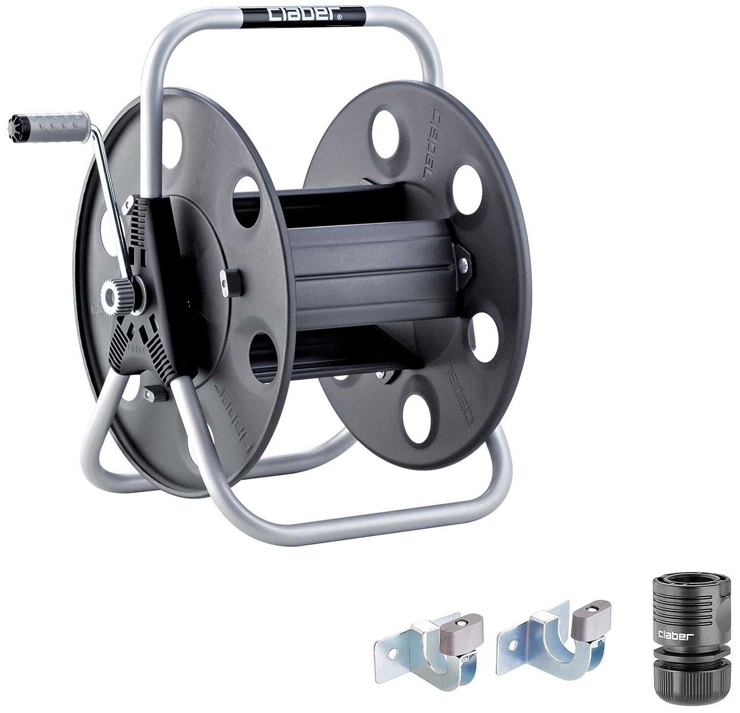 Enrouleur de tuyau métallique 40, construction robuste en acier