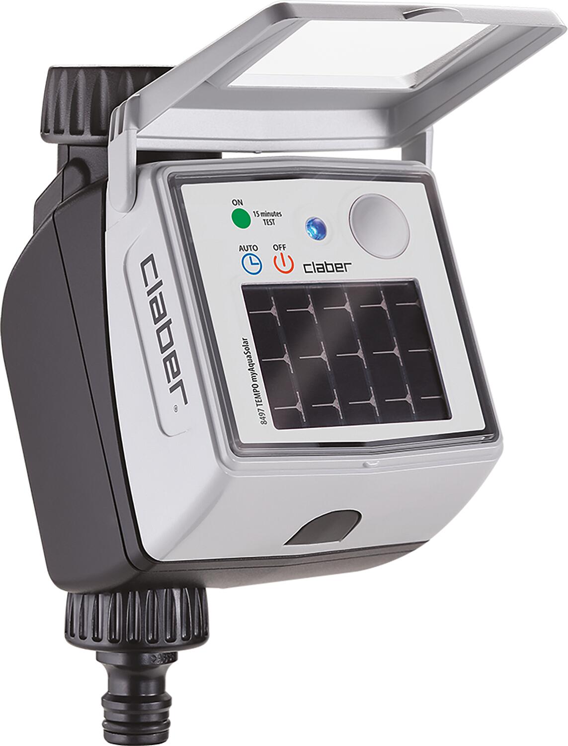 Ordinateur d'irrigation - circuit unique « Tempo Myaquasolar », alimenté à l'énergie solaire