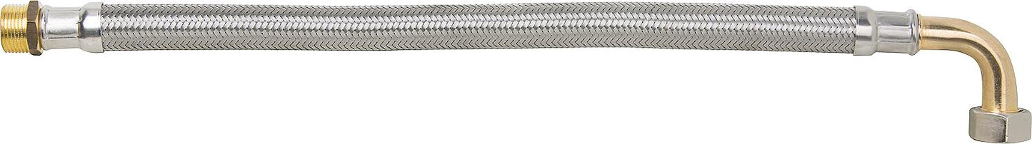 Armored hoses KTW-A with stainless steel braiding L=300mm 1/2" internal thread elbow x external thread