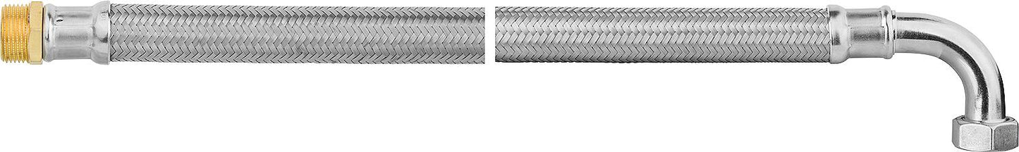 Armored hoses KTW-A with stainless steel braiding L=300mm 1" internal duct bend x external duct