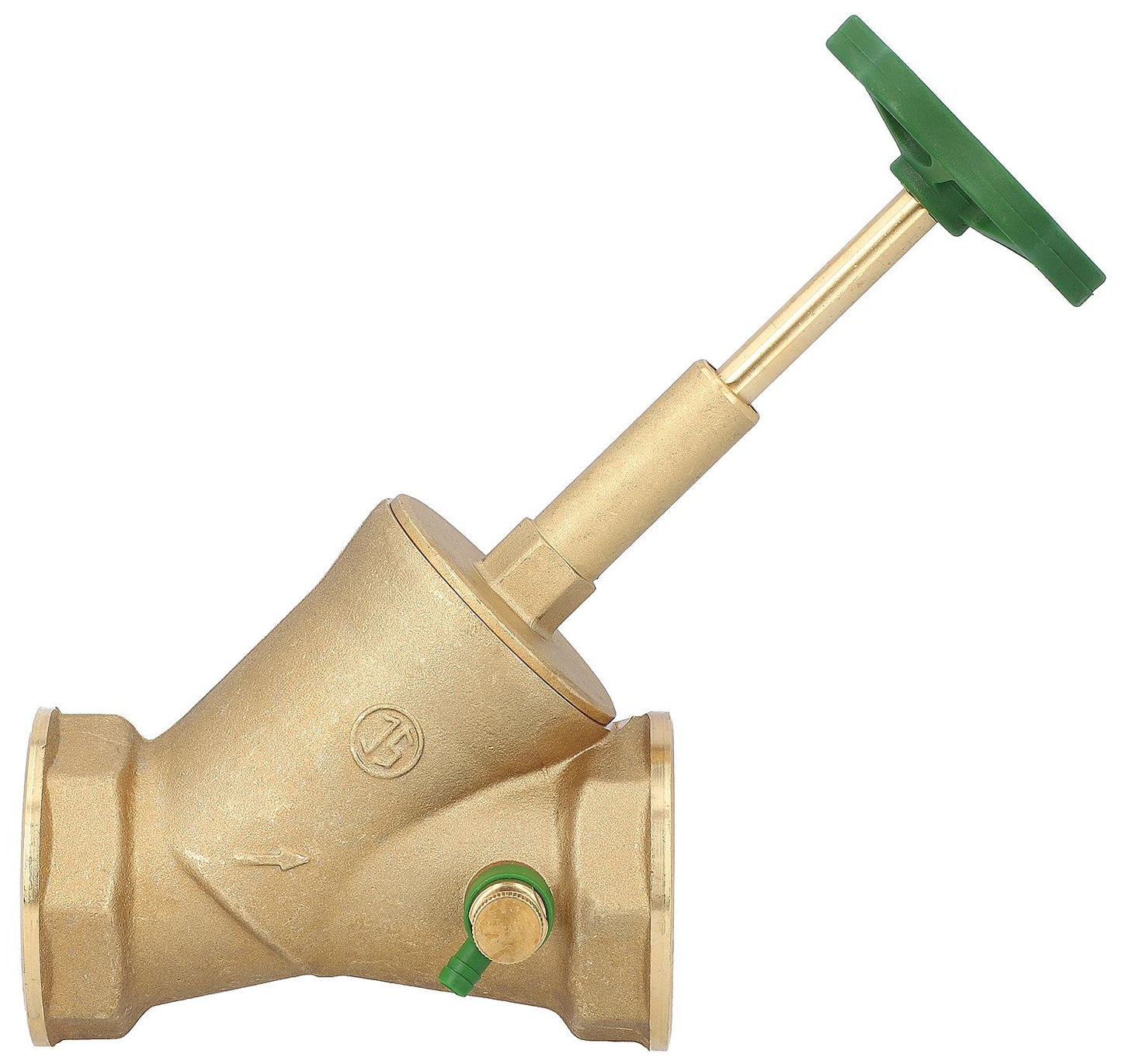 Vanne à siège incliné avec filetage intérieur et purge