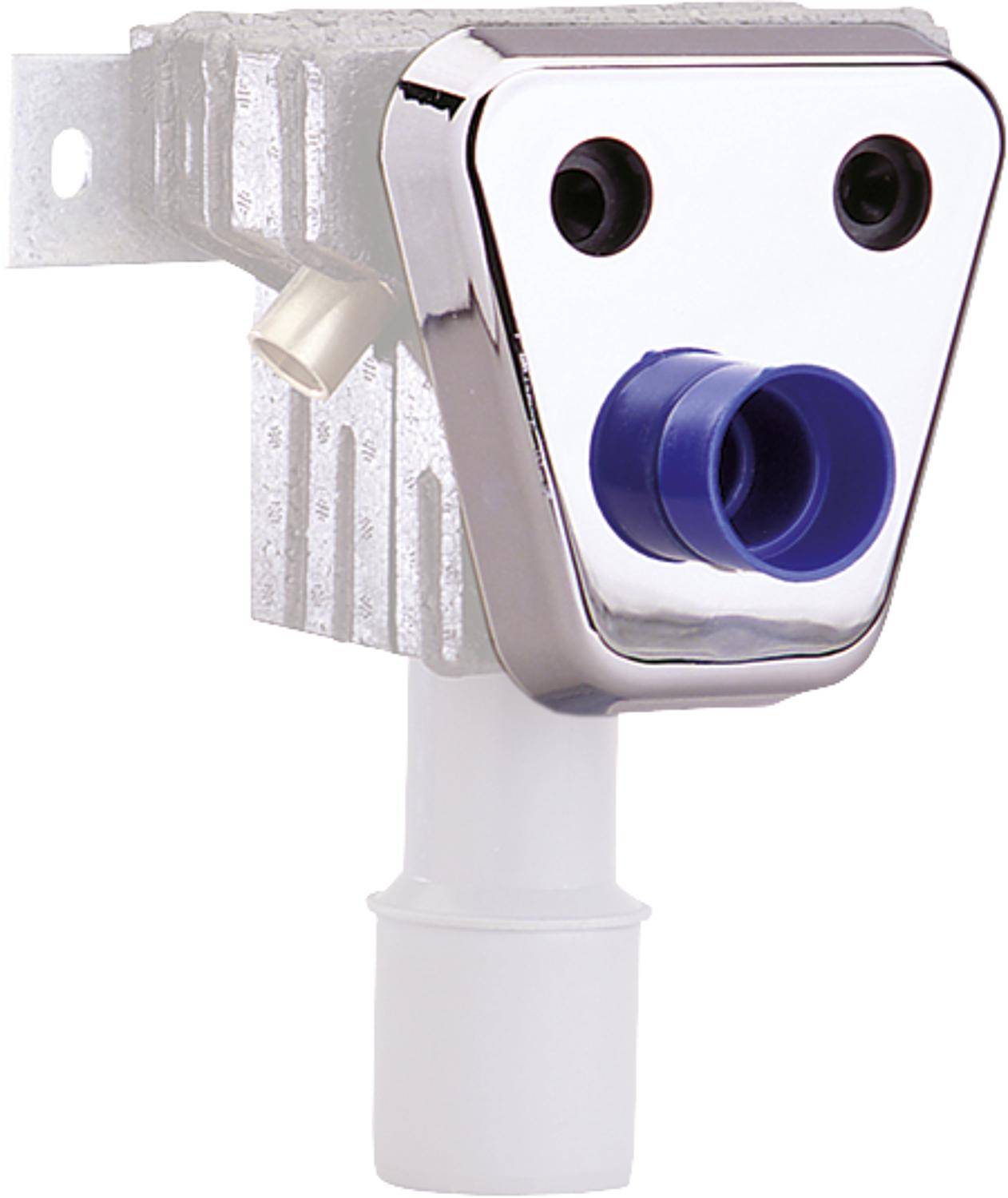 3-hole cover rosette for 32mm siphon pipe, chrome-plated