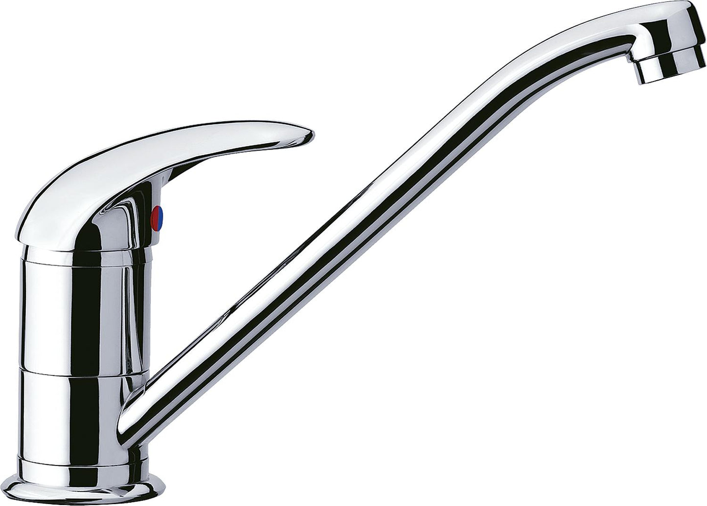 Rumba II ND kitchen mixer tap with swivel spout, 227 mm projection, chrome-plated