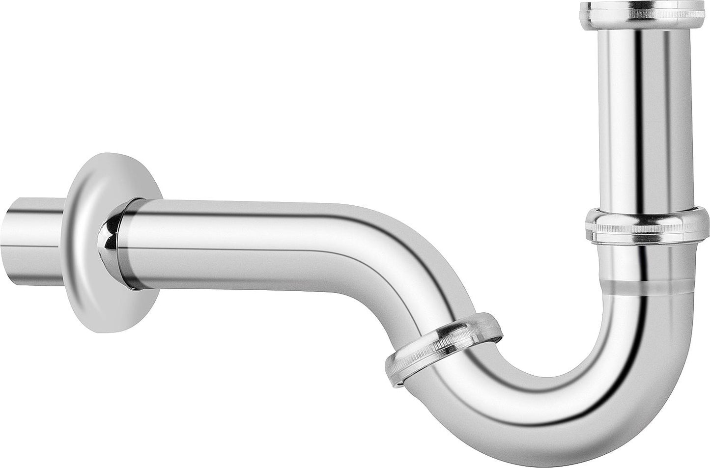 Bidet tubulaire à siphon, en laiton chromé, 1 1/4" DN 32, testé DIN