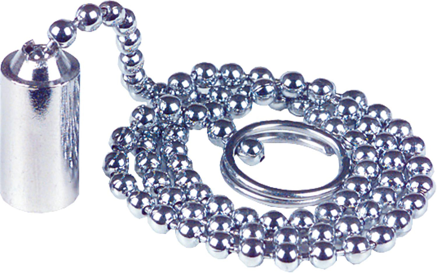 Ball chains with counterweight, 40 cm long, suitable for single-hole batteries, chrome finish