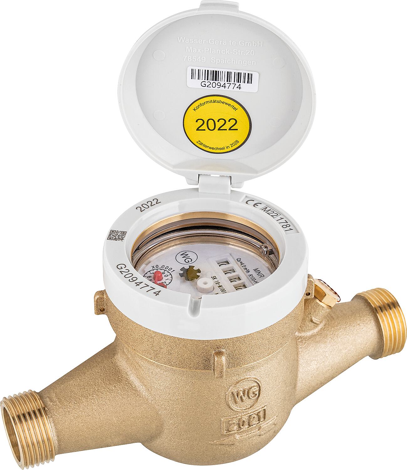 MNR Mehrstrahlzähler Qn 2.5, 3/4", L 190 mm, kalt inkl. Beglaub.-Gebühr