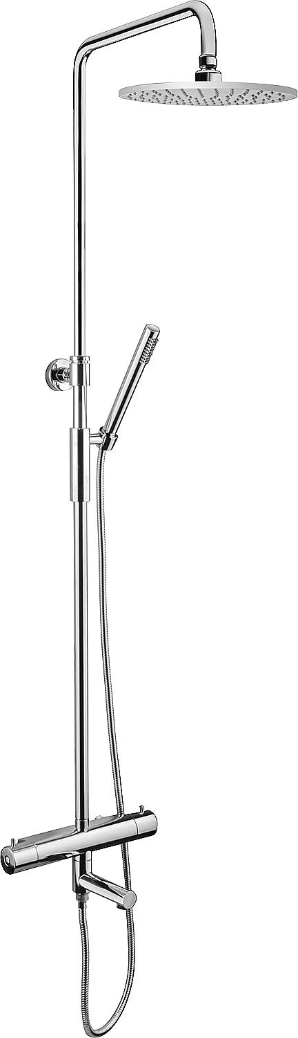 Brause-System TUB Handbrause, Kopfbrause Ø 250 mm und Wannenthermostat chrom