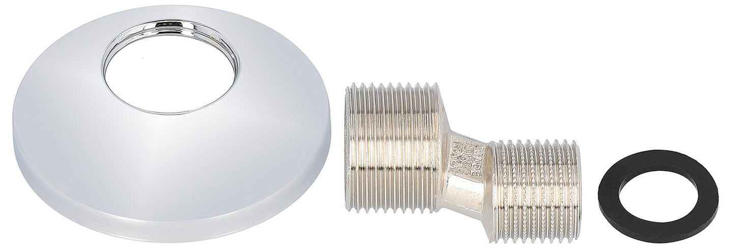 Pièce excentrée avec rosace, décalée de 10 mm
