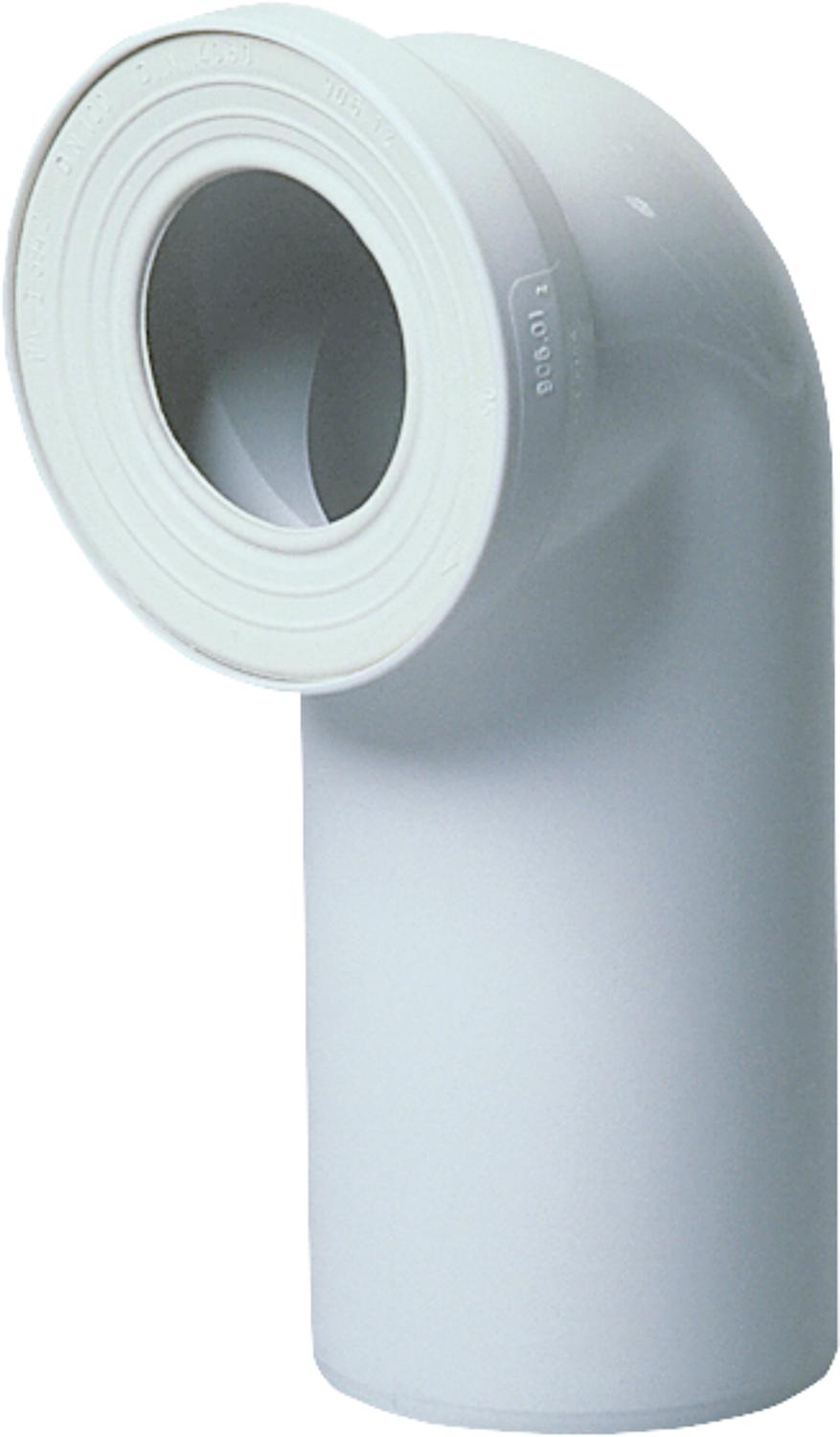 Raccord WC DN100 90°, blanc