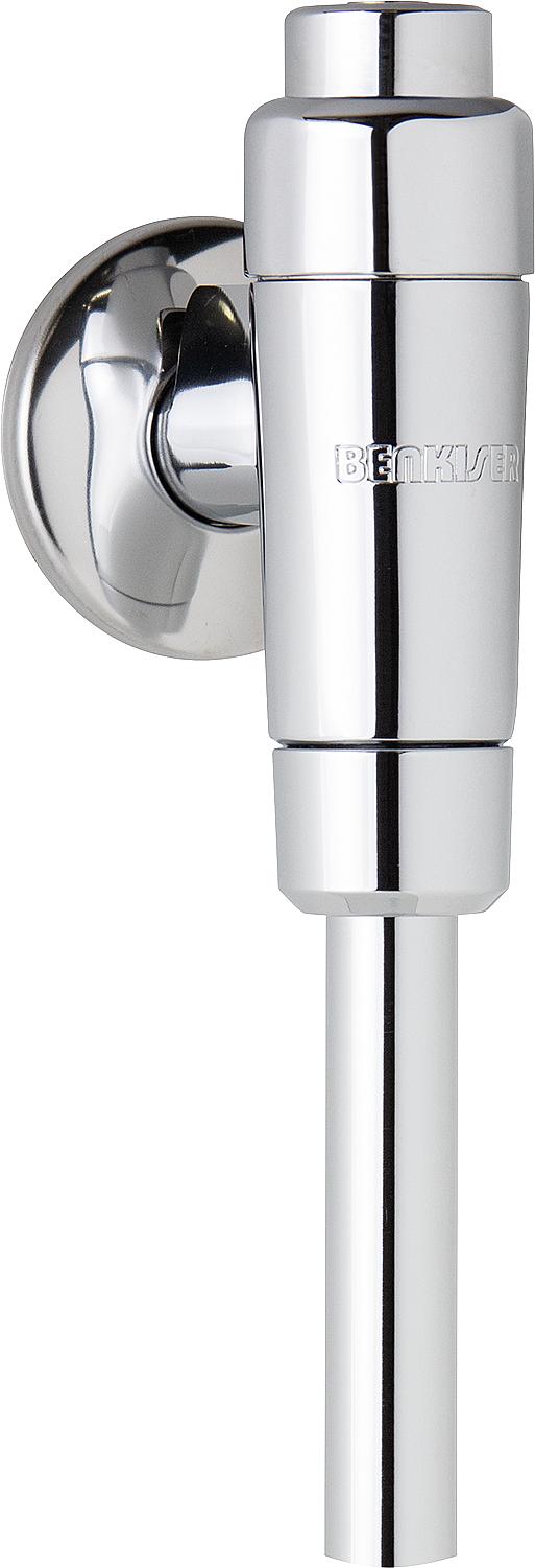 Benkiser Type 670 urinal flush valve with pre-shutoff, chrome