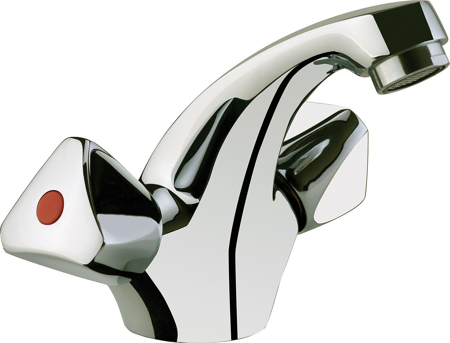 Mitigeur lavabo 2 poignées Etou, saillie 107 mm, chromé