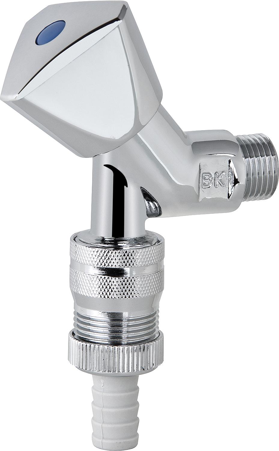 Robinet de raccordement pour appareil électroménager, chromé, DN 15 (1/2")