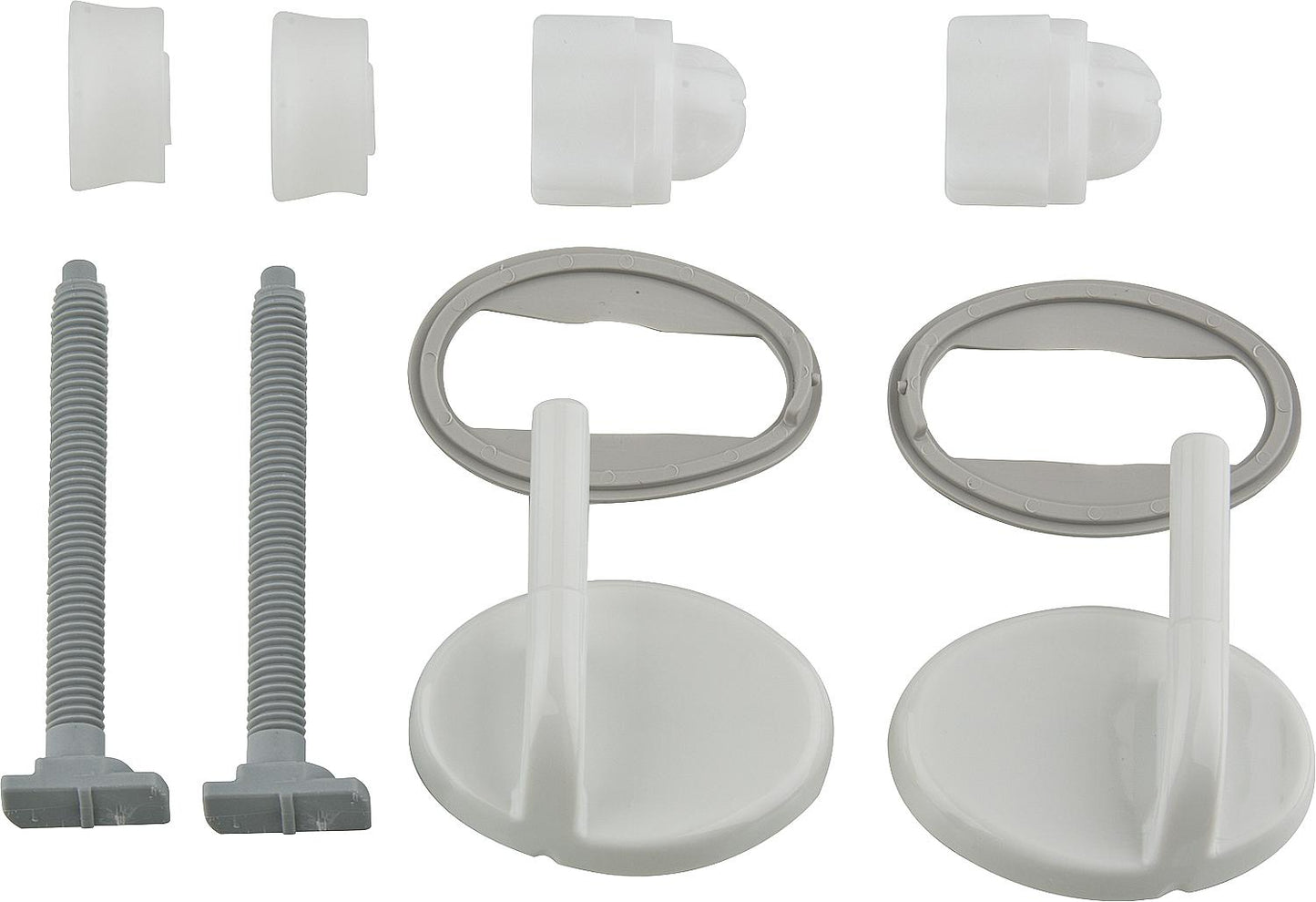 Universal plastic hinge for toilet seat Trend color: white