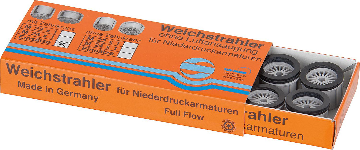 Weichstrahlregler-Einsatz für
M 22/24 x 1