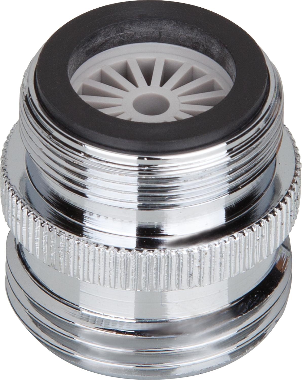 Réducteur à émetteur doux AG M24 x AG 3/4", laiton chromé