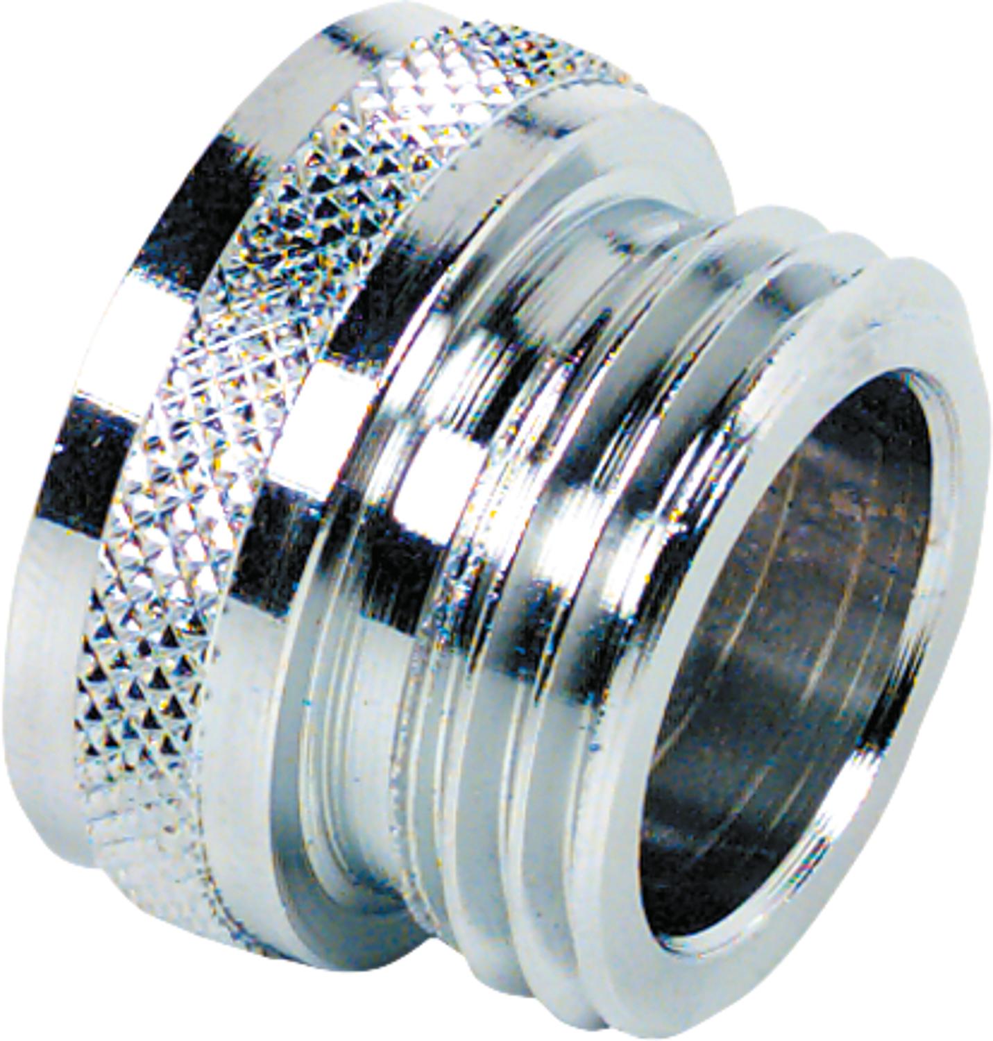 Réducteur en laiton chromé, filetage femelle M22x1 vers filetage mâle 1/2".