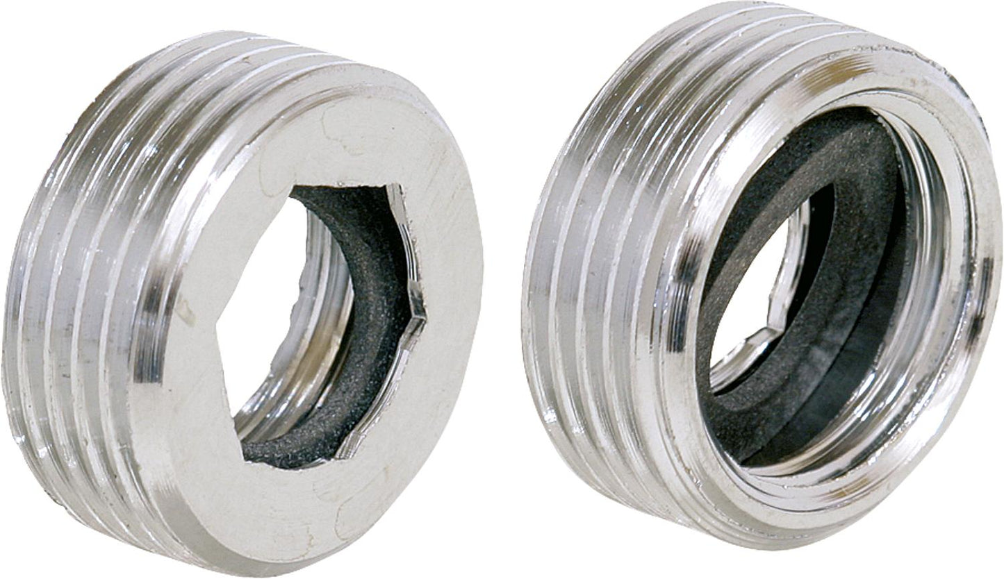 Réducteur en laiton chromé, filetage femelle 1/2" vers filetage mâle 3/4", réducteur européen