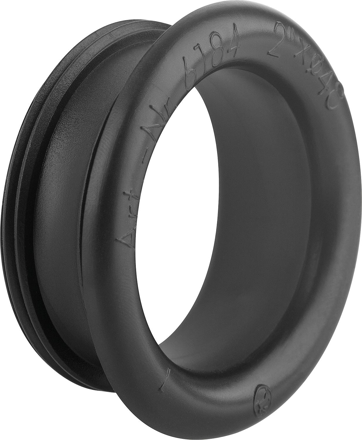 Drain connector 1 1/4" x 32 mm, outer diameter 42 mm for cast iron pipes, black