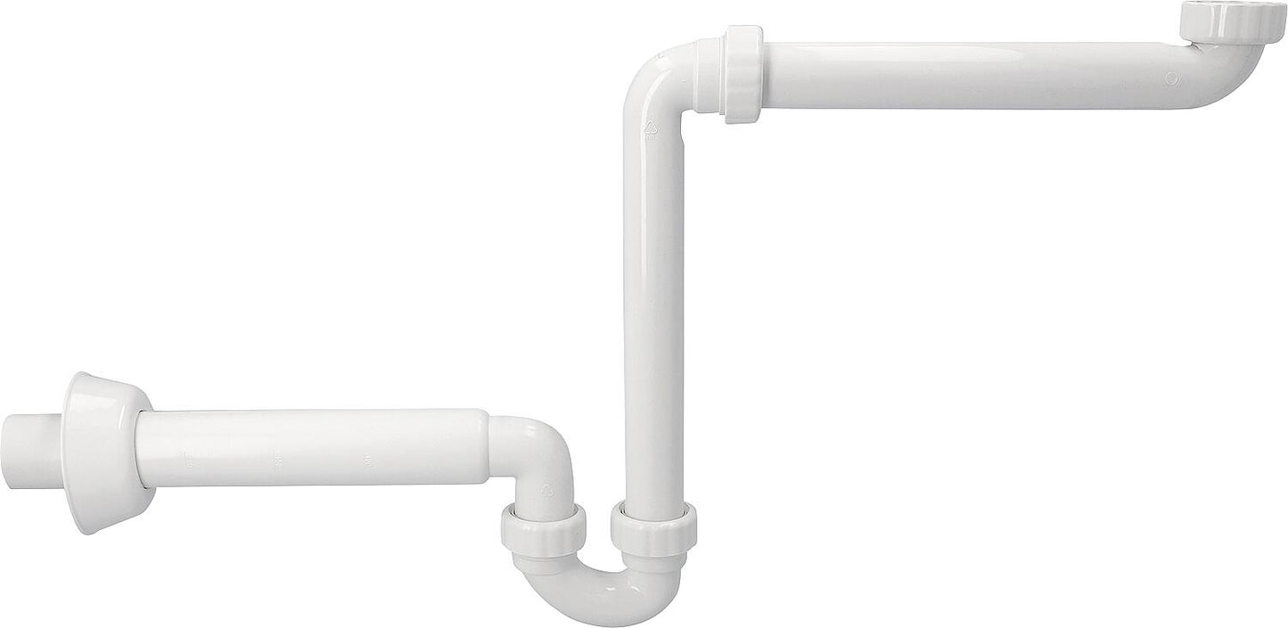 Siphon tubulaire gain de place pour lavabo