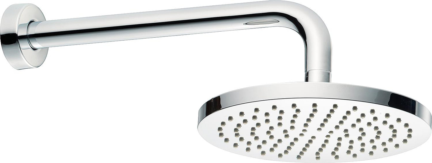 Heinrichschulte Modern shower head Ø 200 mm chrome incl. wall connection pipe