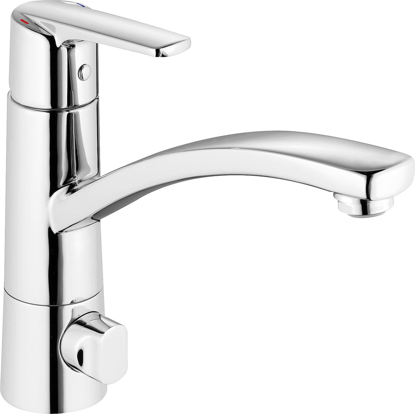 Heinrichschulte Alpha 300 kitchen mixer tap with appliance connection valve, 206 mm projection, chrome