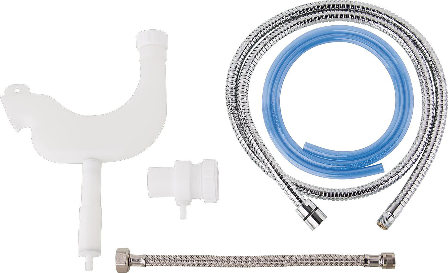 Drip water collection system with flexible hose made of MS 1500mm, DN15 (1/2")