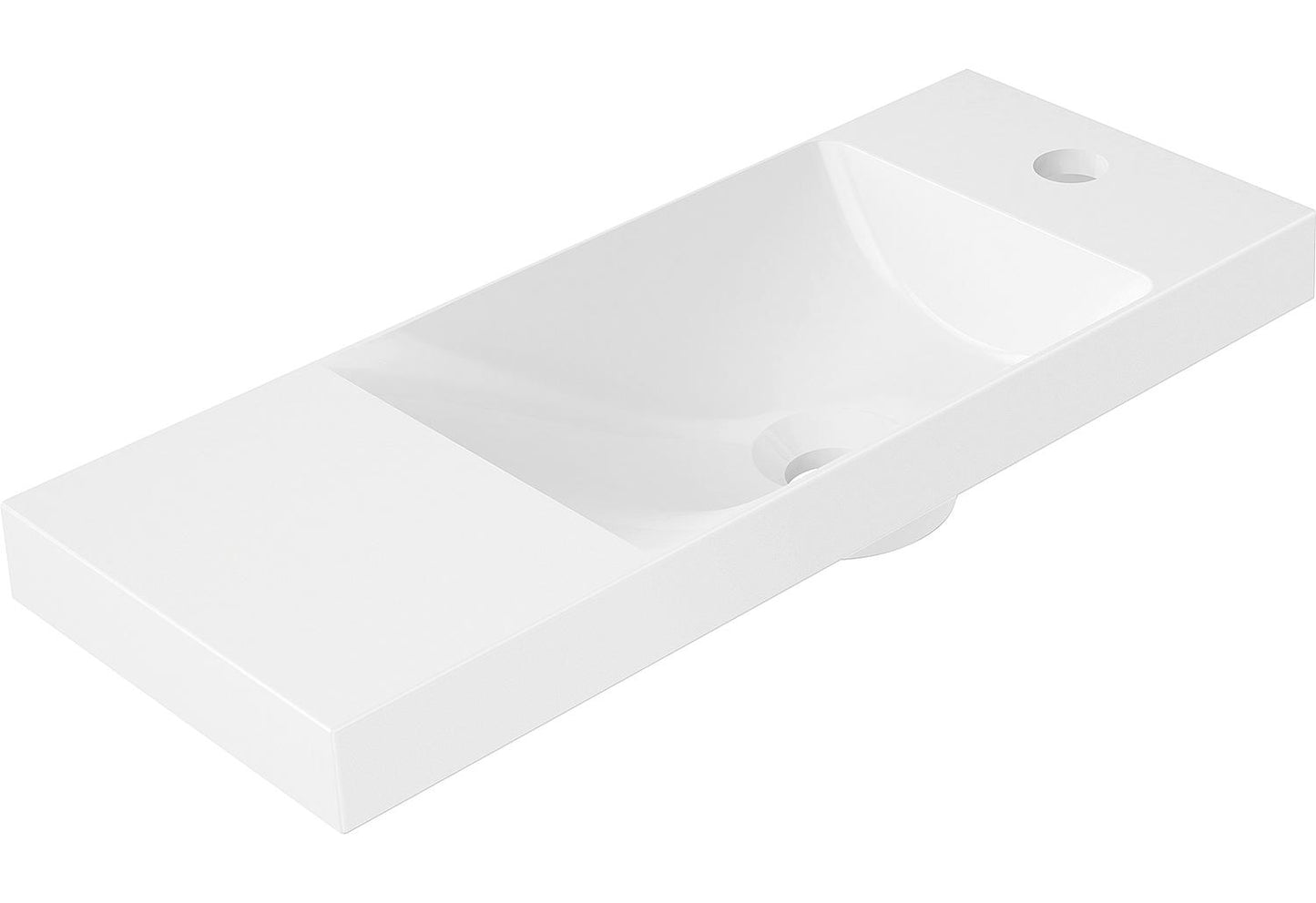 EDERA countertop washbasin WxHxD: 400x106x220 mm, cast mineral, white