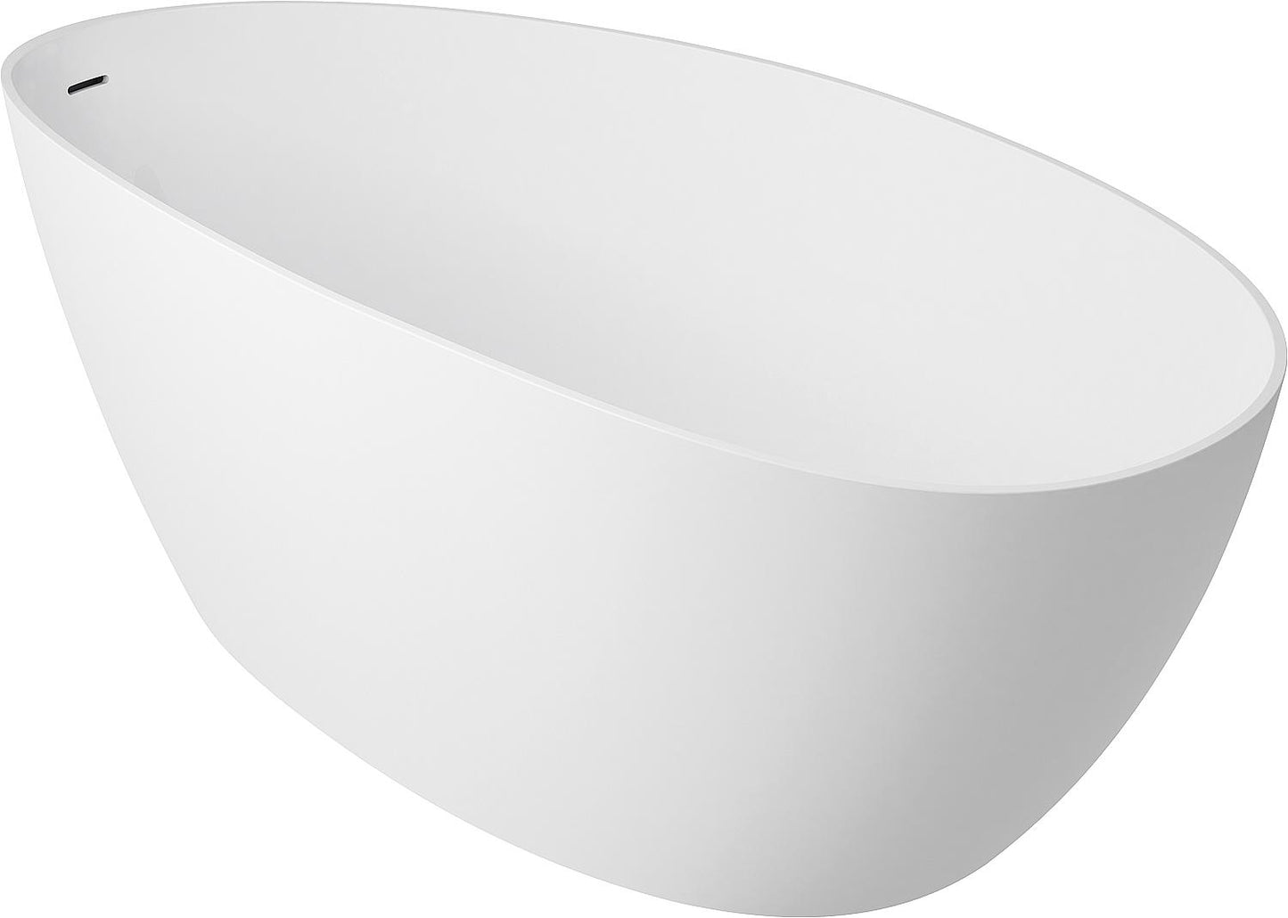 Badewanne Ebba, freistehend, Überlauf seitlich