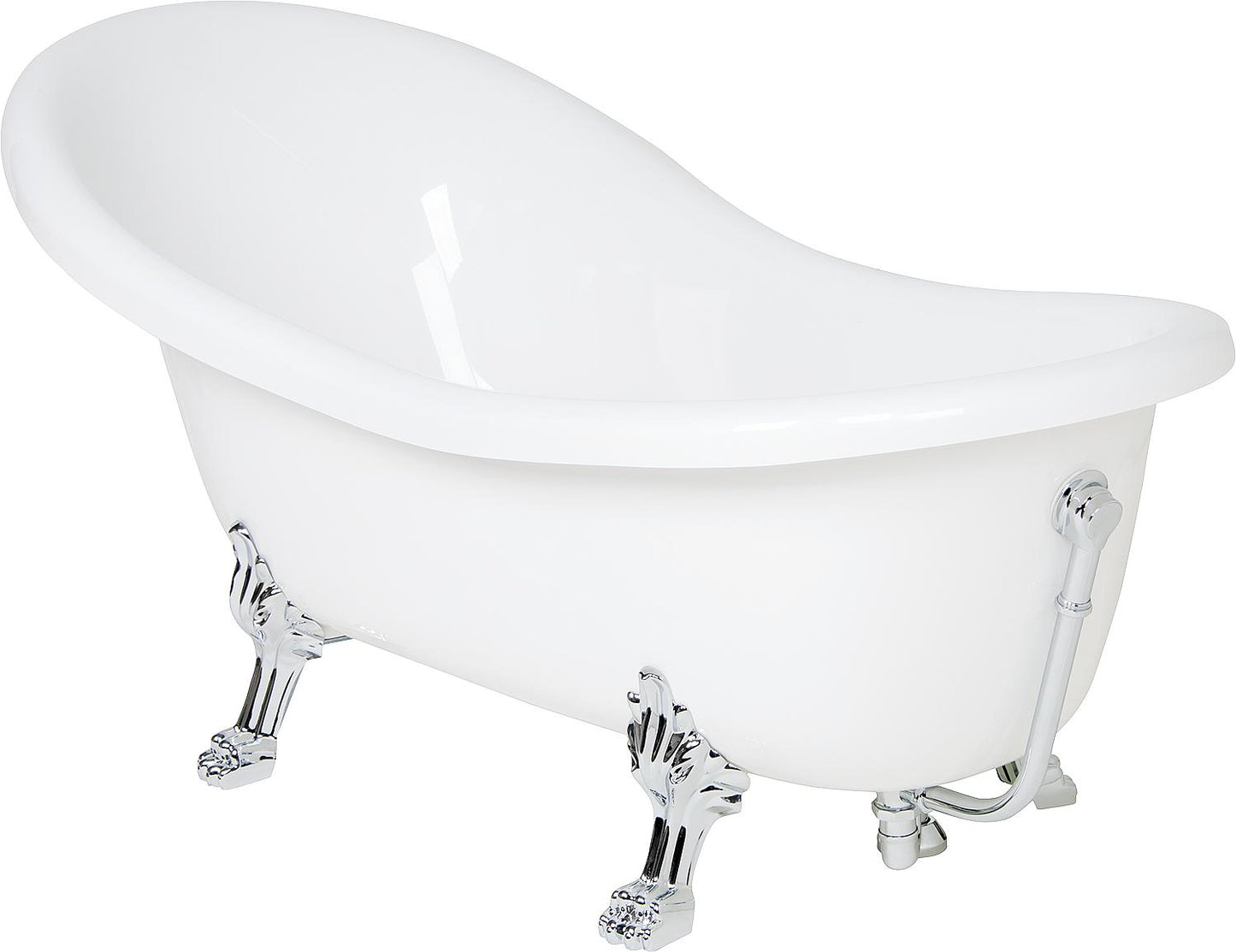 EDITA bathtub 1745x805/635x820 mm freestanding Capacity: 185 l cast mineral white