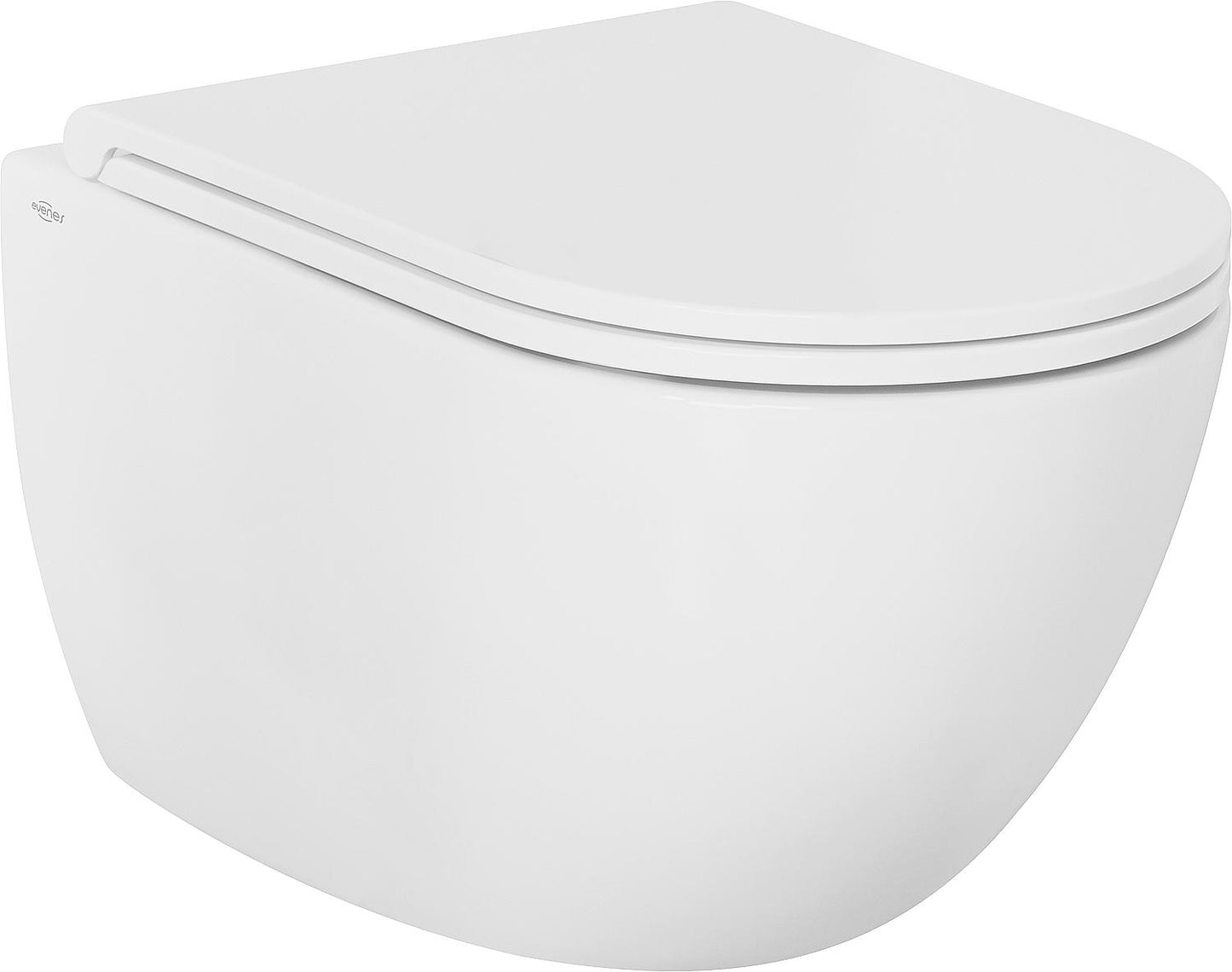 Elanda wall-hung, deep-flush toilet combi-pack, blue royal matt, rimless + soft-close toilet seat
