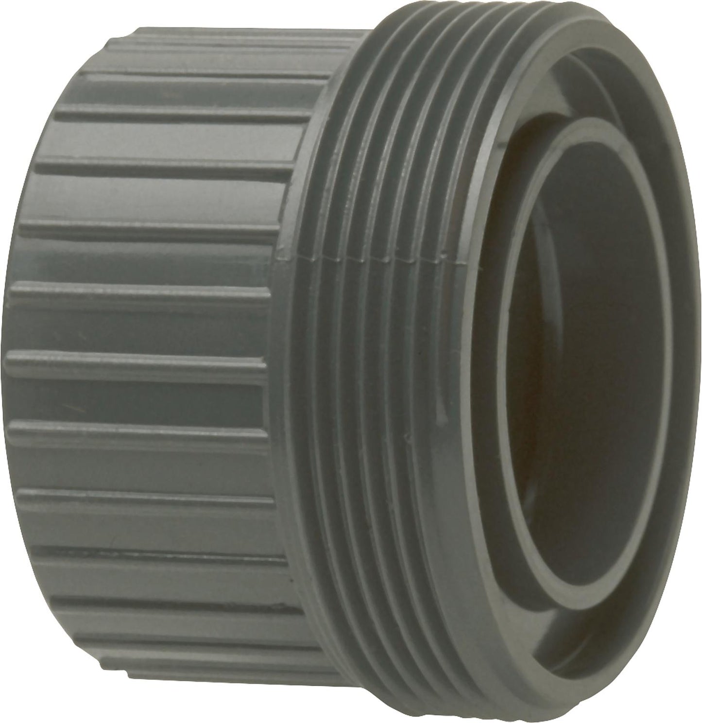 PVC-U - Adhesive fitting, screw-in part with adhesive socket, 63 mm
