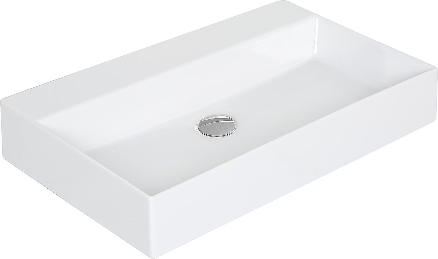 Elayla washbasin 350x130x350 mm 1 tap hole ceramic white