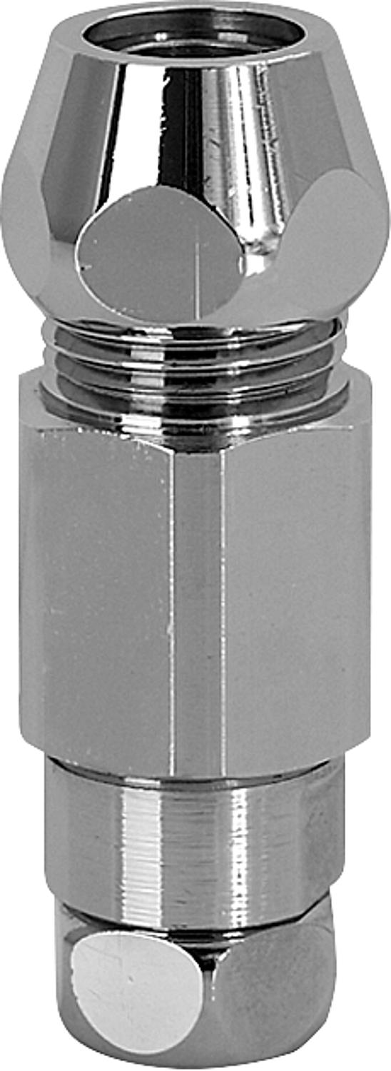 Clapet anti-retour DN10 (3/8") écrou union 3/8" x raccord en croix 10 mm laiton chromé