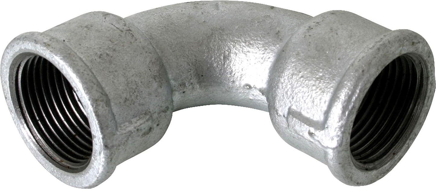 Malleable cast iron fitting, galvanized No.2A short elbow I/I, Ø 1/2"