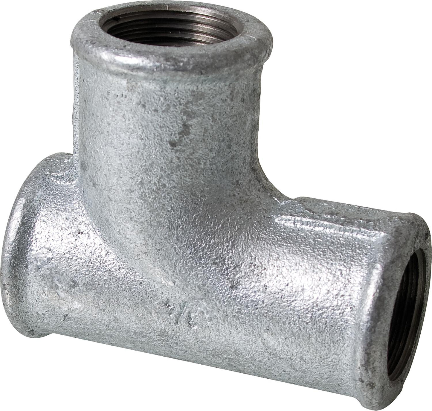 Malleable iron fitting, galvanized, No. 131, elbow tee, Ø 1/2"