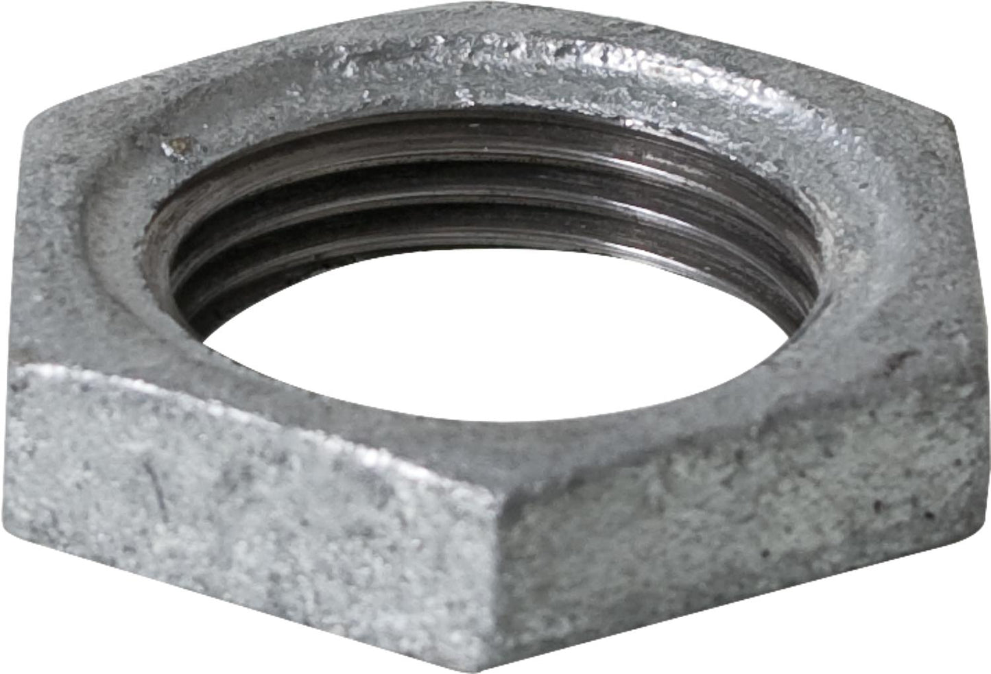 Malleable iron fitting, galvanized, No. 312, locknut with recess, Ø 1/2"