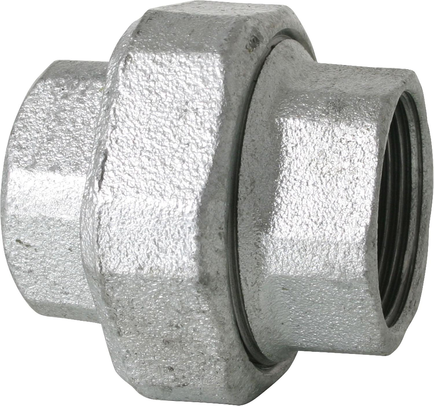Malleable iron fitting, galvanized, No. 340, screw connection, conical sealing, Ø 1/4"