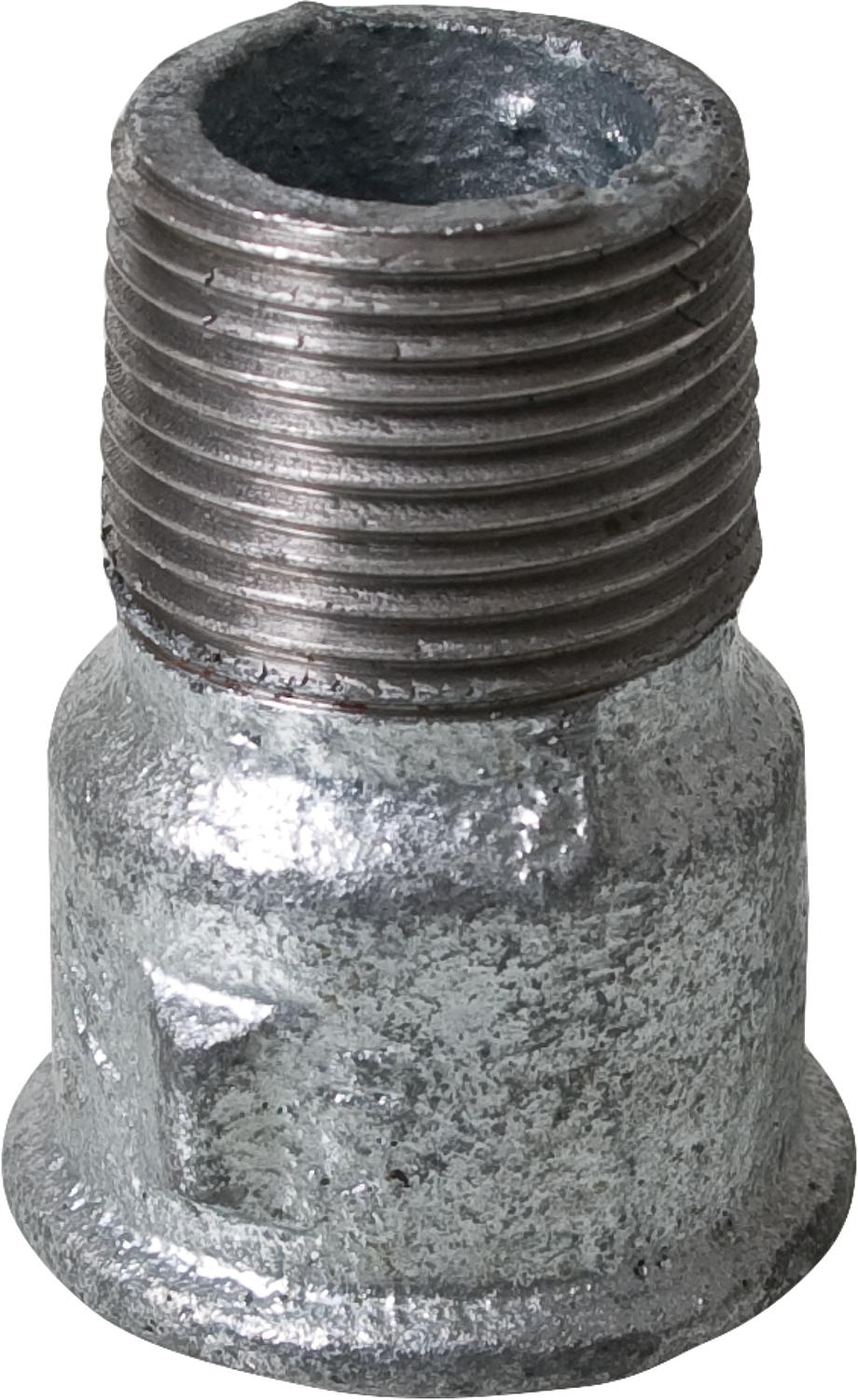 Malleable iron fitting, galvanized, No. 526 extension, Ø 1/2" x 30