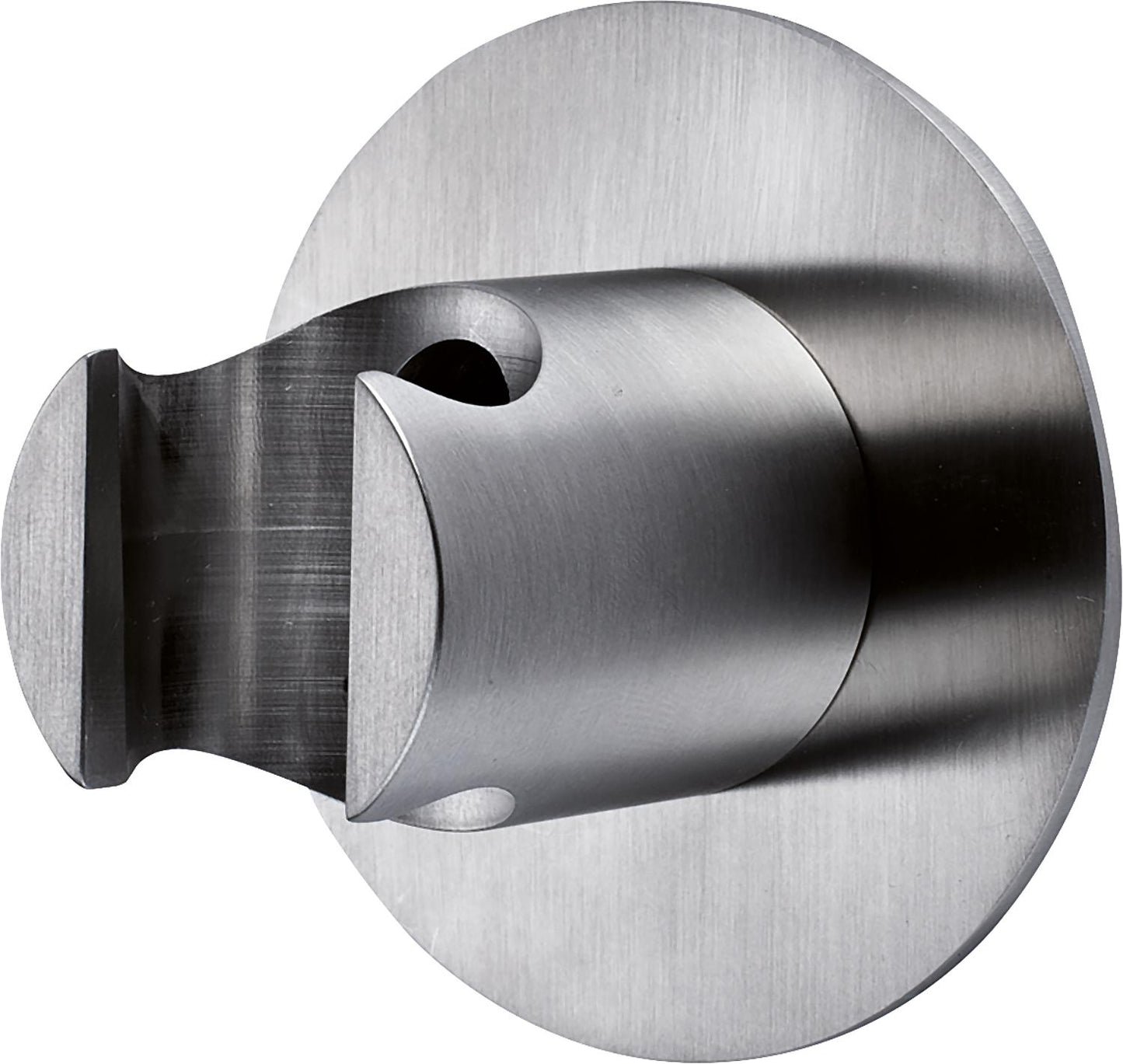 Wandbrausehalter INOX mit runder Rosette Ø 60 mm Edelstahl poliert