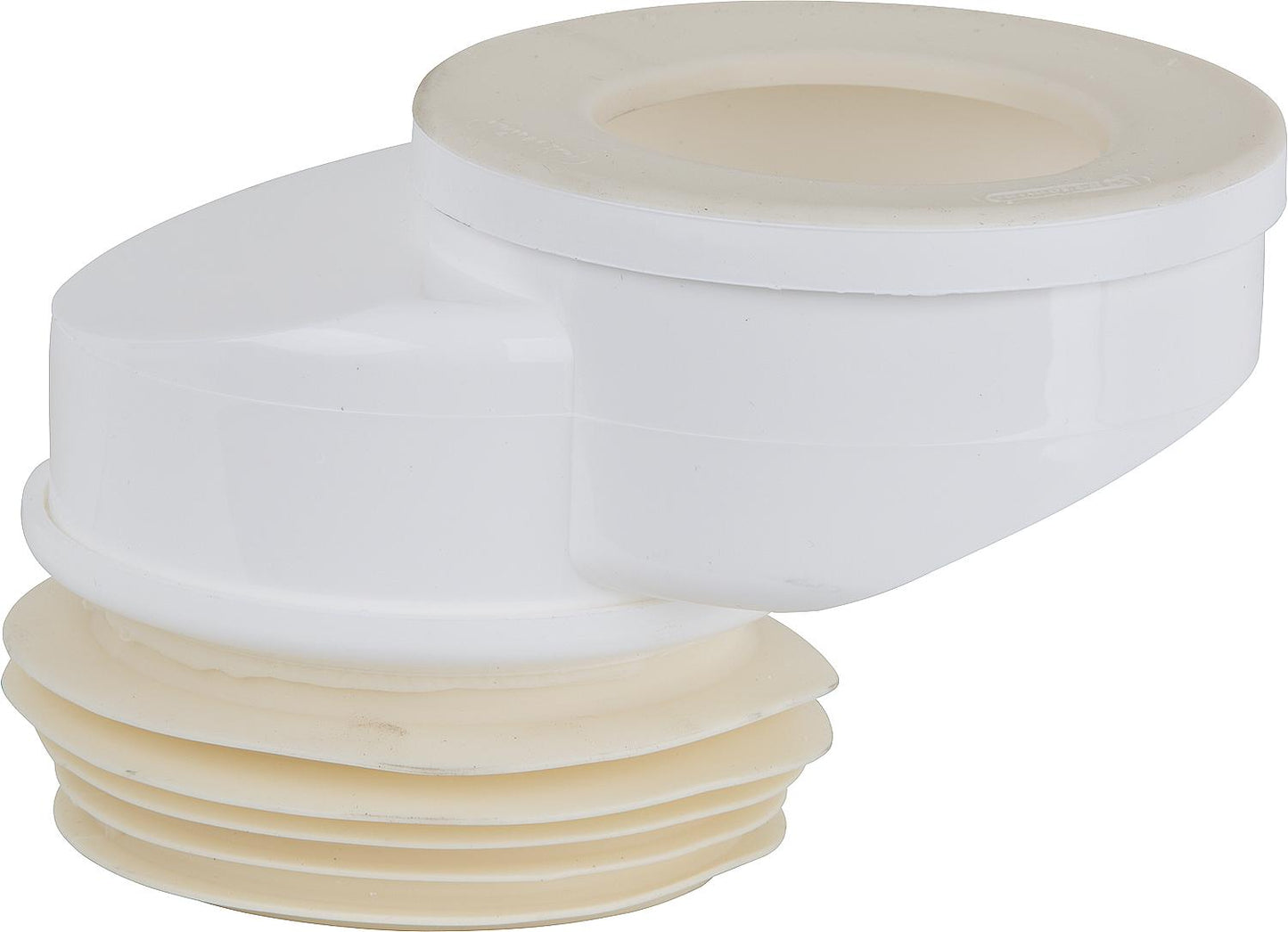Raccord WC excentrique 60 mm, couleur : blanc