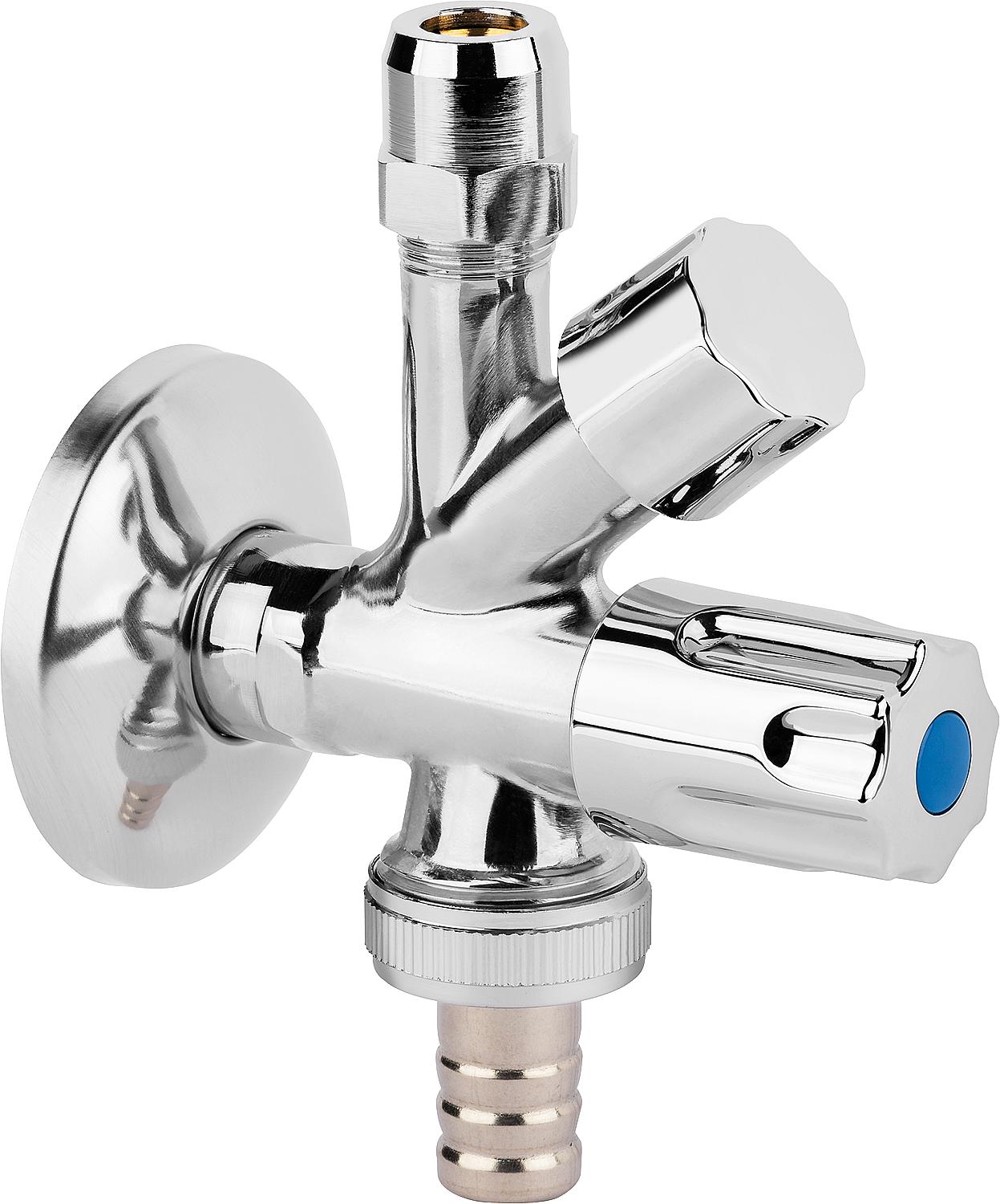 Geräteanschlussventil Kombi-Eck poliert 1/2x10 leichte Ausführung