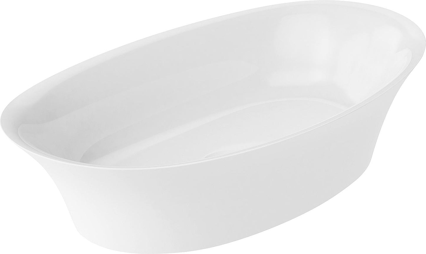 Countertop washbasin Earte 2.0 WxHxD: 600x150x360 mm Mineral cast white