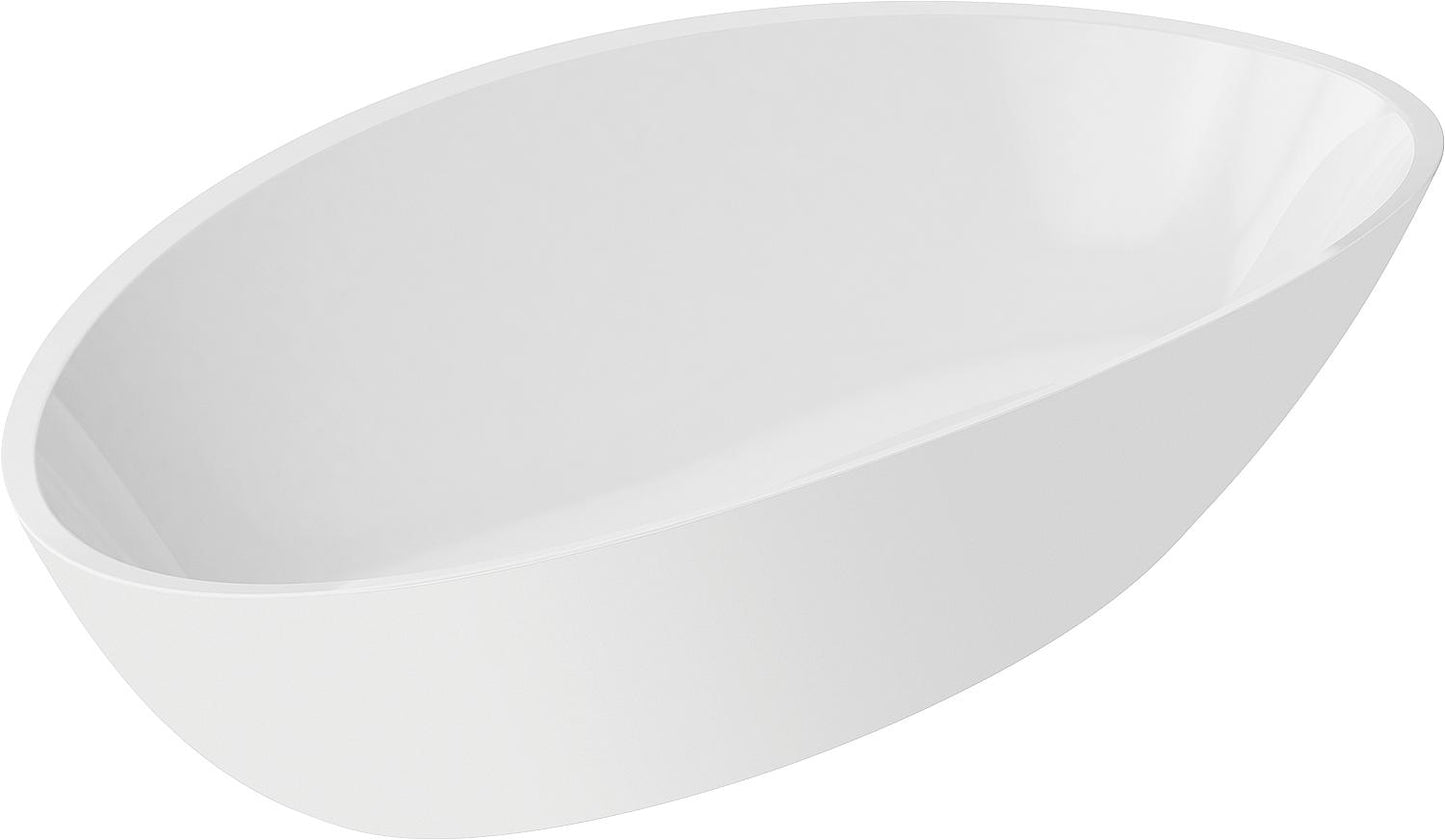 Vasque à poser Duo L x H x P : 599 x 160 x 361 mm, en fonte minérale, blanche