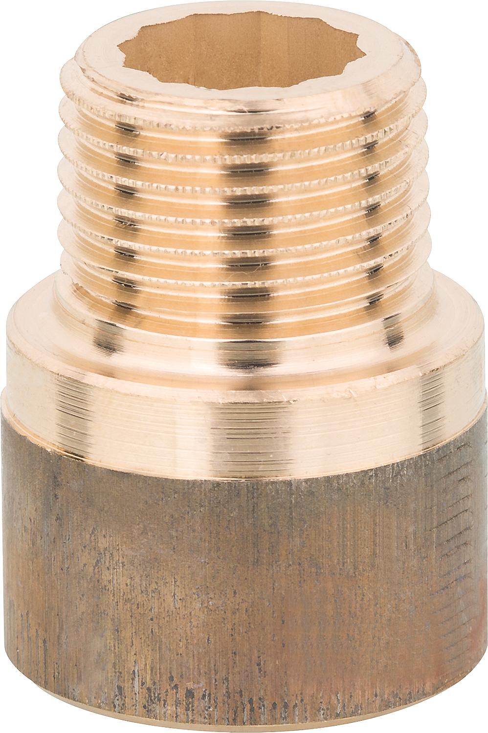 Red brass threaded fitting tap extension without DVGW certification 1/2" x 12.5 mm