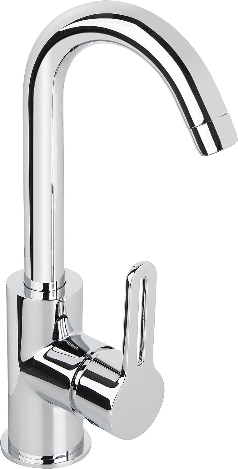 Enzan basin mixer, 126 mm projection, without waste fitting, chrome
