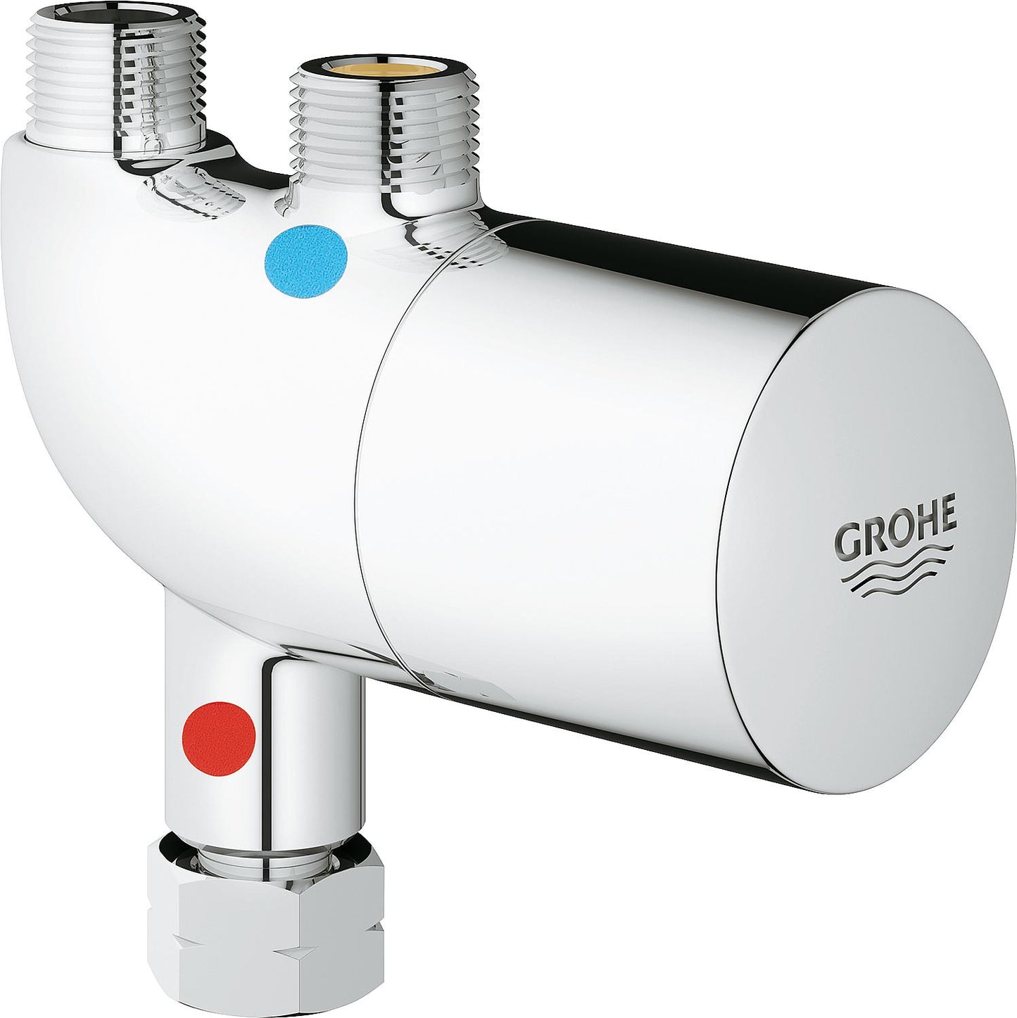 Thermostat d'angle Grohe Grohtherm Micro avec kit de raccordement