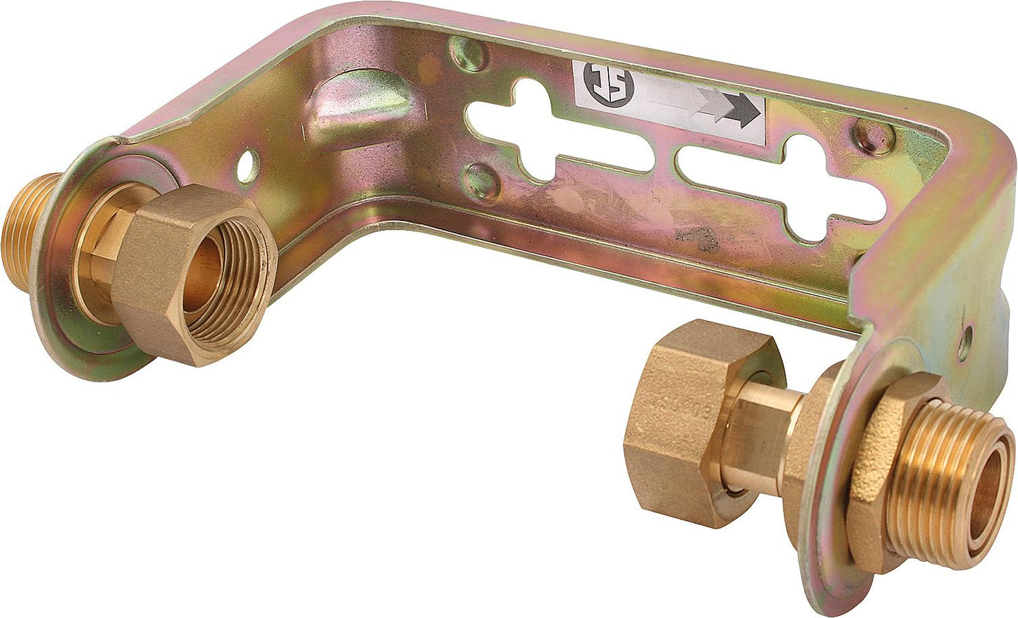 Galvanized water meter bracket 80mm, DN20(3/4") x DN20(3/4") for meter QN1.5
