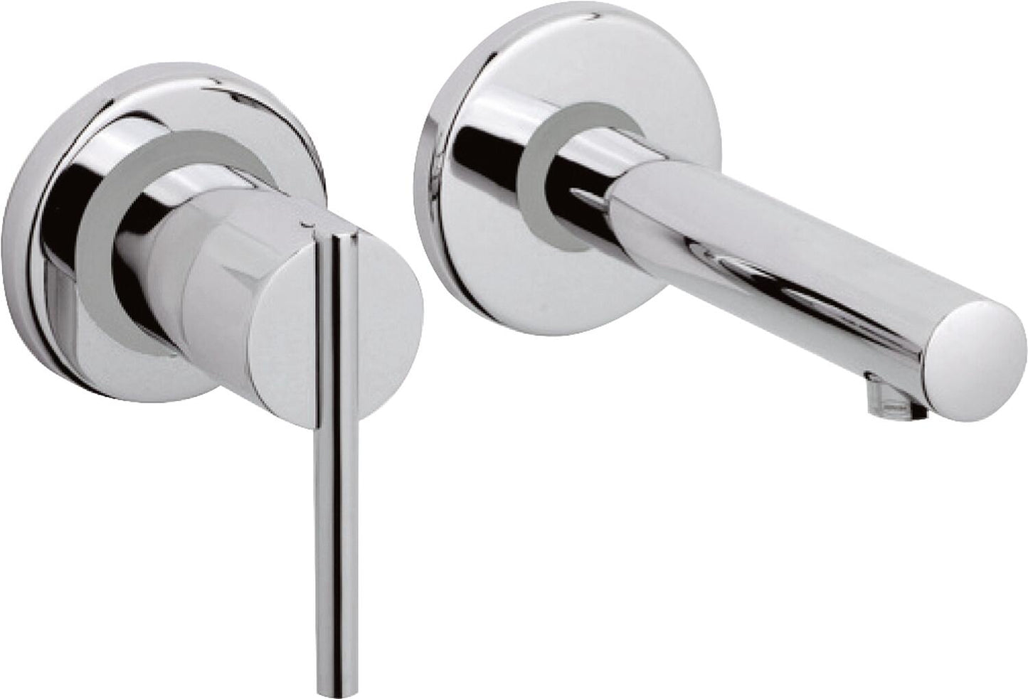 Wand-Waschtischmischer Evelia Ausladung 155 mm mit Wandeinbaukörper chrom