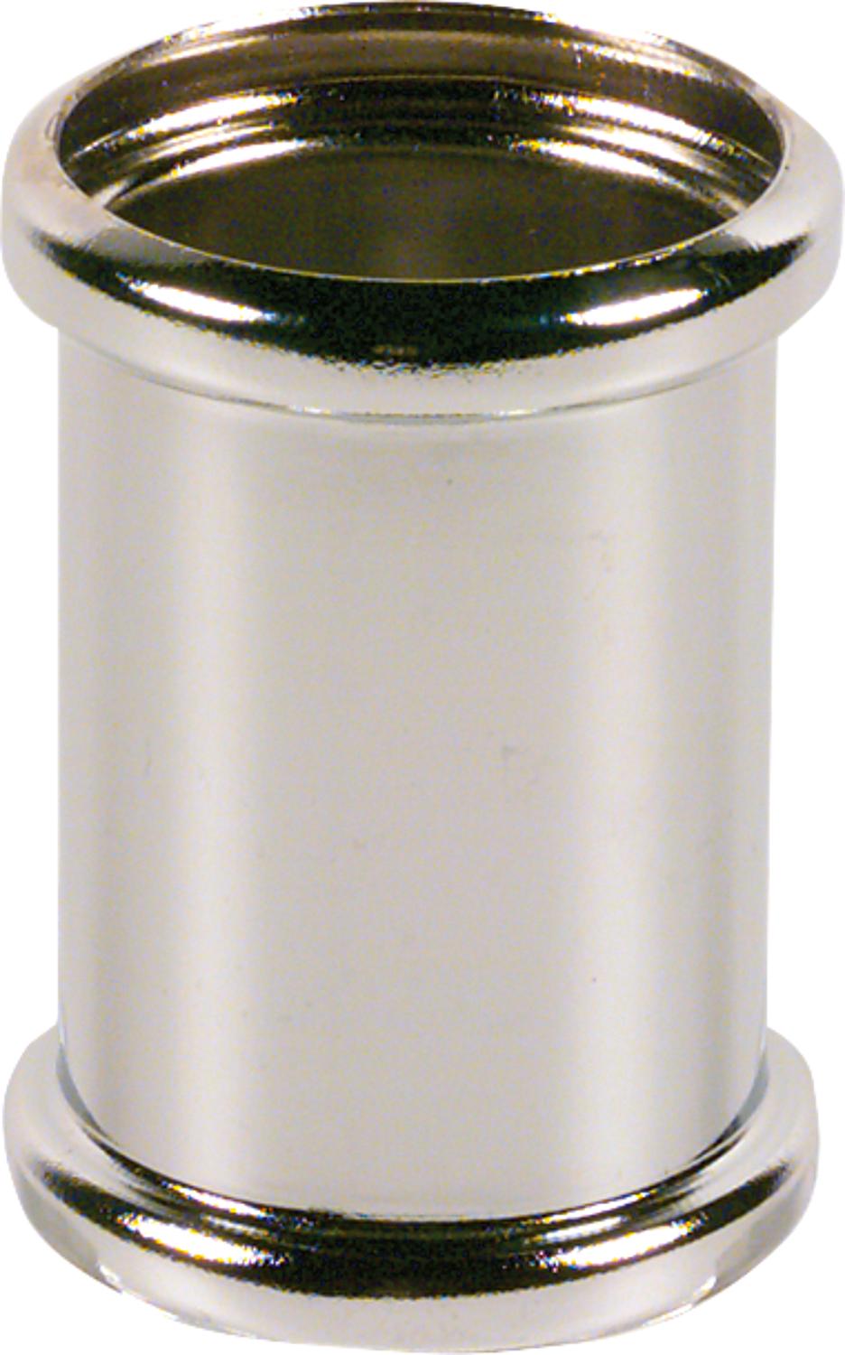 Doppelmuffe Messing verchromt 32 x 32 mm, mit 2 O-Ringen