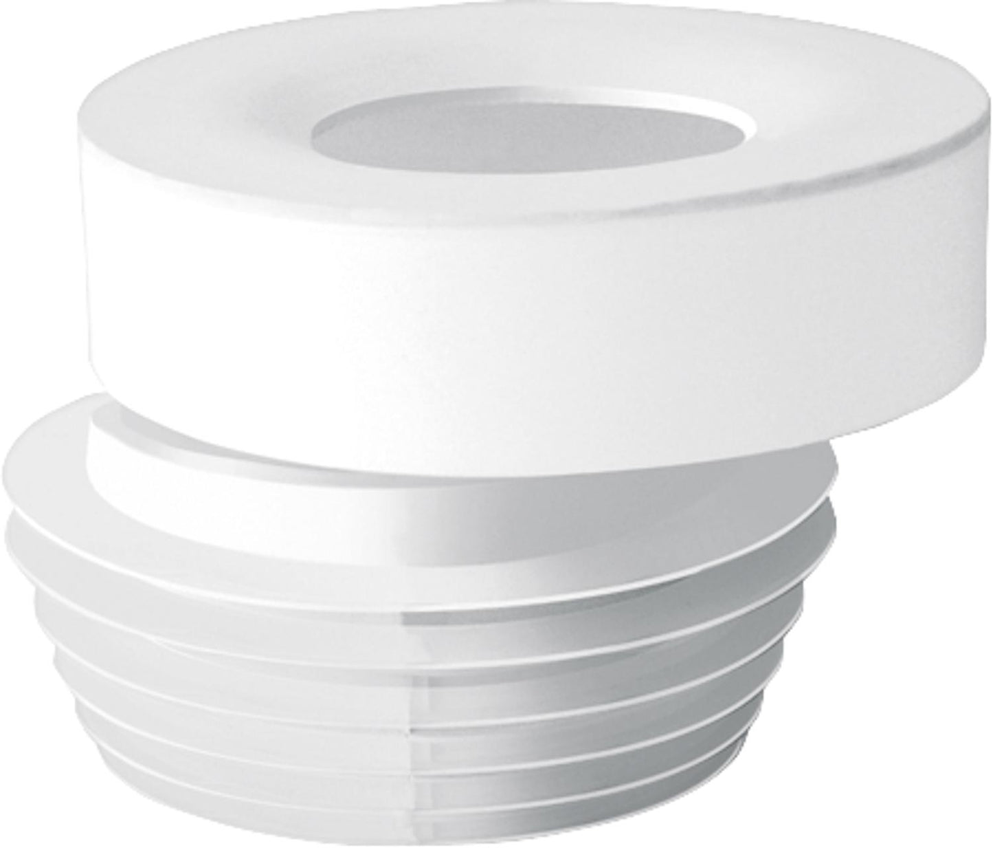 WC-Anschluss exentrisch 20 mm Ø 100-110 mm, Farbe: Weiss